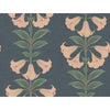 Cole & Son Angels Trumpet Coral & Viridian On Ink Wallpaper