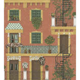Cole & Son Alfaro Ochre/Racing Car Green/Terracotta Wallpaper