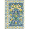Cole & Son Triana Canary Yellow & China Blue On Teal Wallpaper