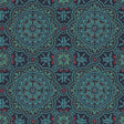 Cole & Son PICCADILLY PETROL/RED/METALLIC GOLD ON INK Wallpaper