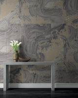 Kravet REARRANGEMENTS PETROL Wallpaper