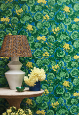 Cole & Son GERANIUM LEMON/FOREST GREEN/ELECTRIC BLUE Wallpaper