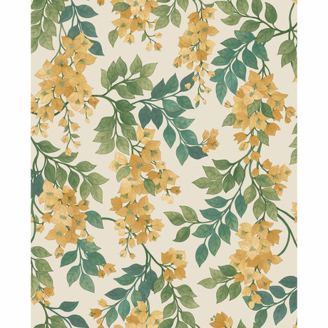 Cole & Son BOUGAINVILLEA MARIGOLD/LF GRN/EMERALD/PARC Wallpaper