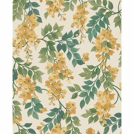 Cole & Son Bougainvillea Marigold/Lf Grn/Emerald/Parc Wallpaper