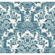 Cole & Son LOLA PETROL BLUES ON WHITE Wallpaper