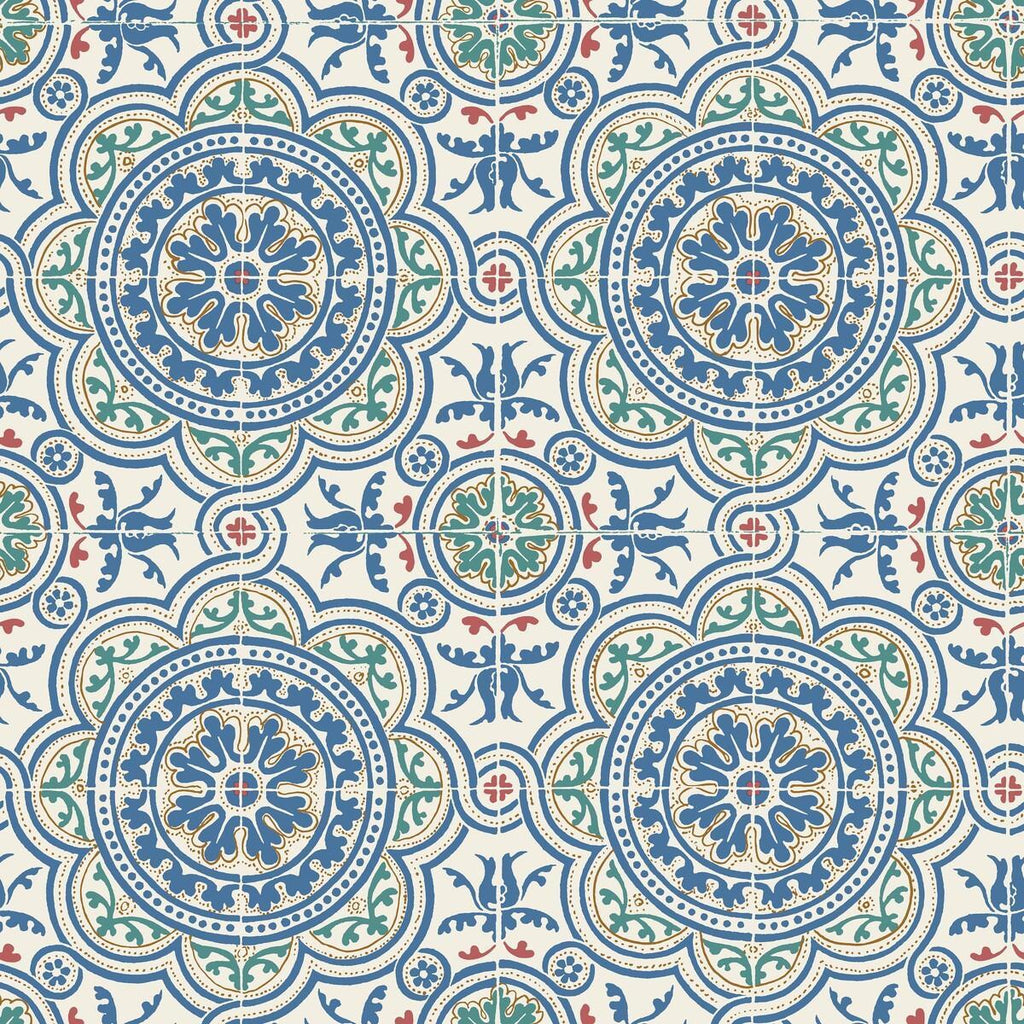 Cole & Son PICCADILLY DENIM & ROUGE ON CHALK Wallpaper