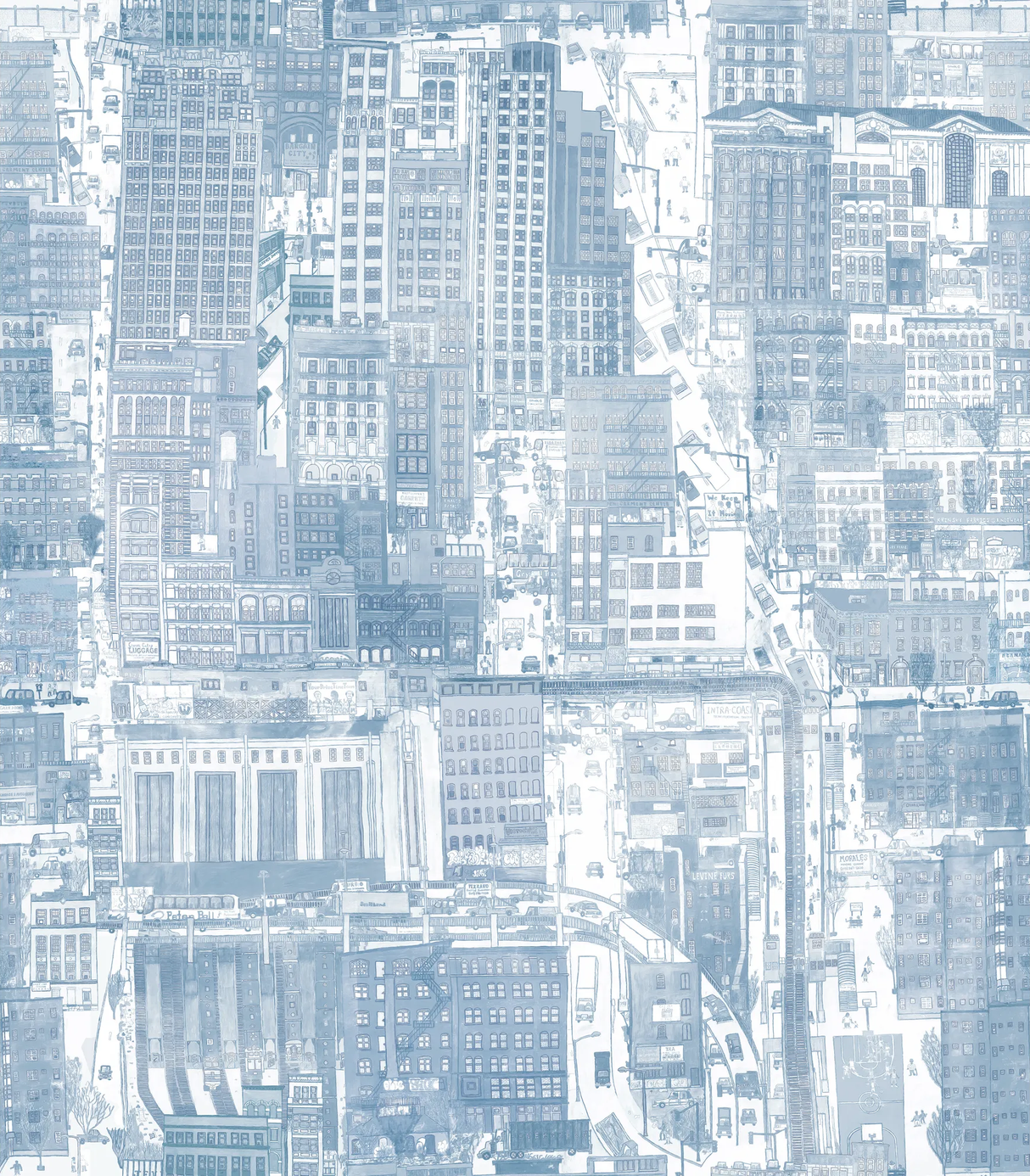 Kravet URBAN PLANNING BLUEISH Wallpaper