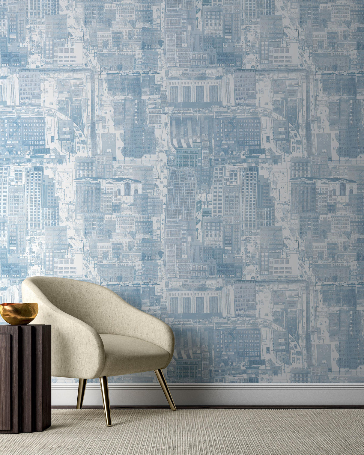 Kravet URBAN PLANNING BLUEISH Wallpaper