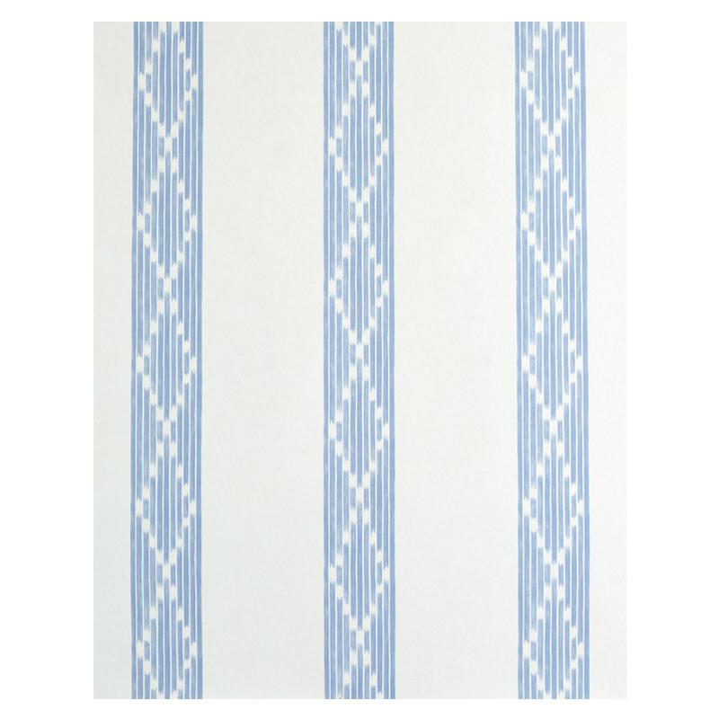 Schumacher Sequoia Stripe Blue Wallpaper