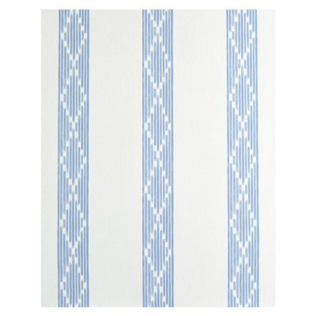 Schumacher Sequoia Stripe Blue Wallpaper