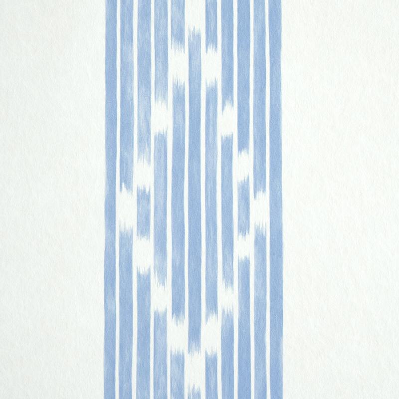Schumacher Sequoia Stripe Blue Wallpaper