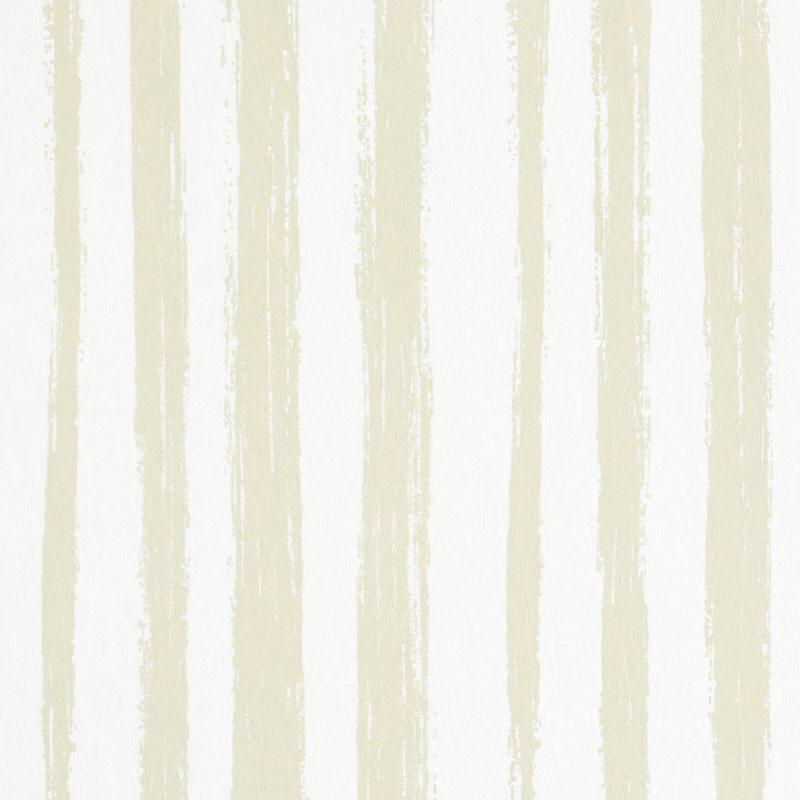 Schumacher Sketched Stripe Natural Wallpaper