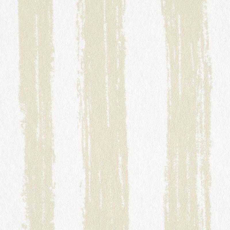 Schumacher Sketched Stripe Natural Wallpaper