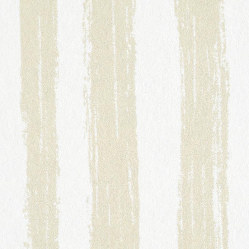 Schumacher Sketched Stripe Natural Wallpaper