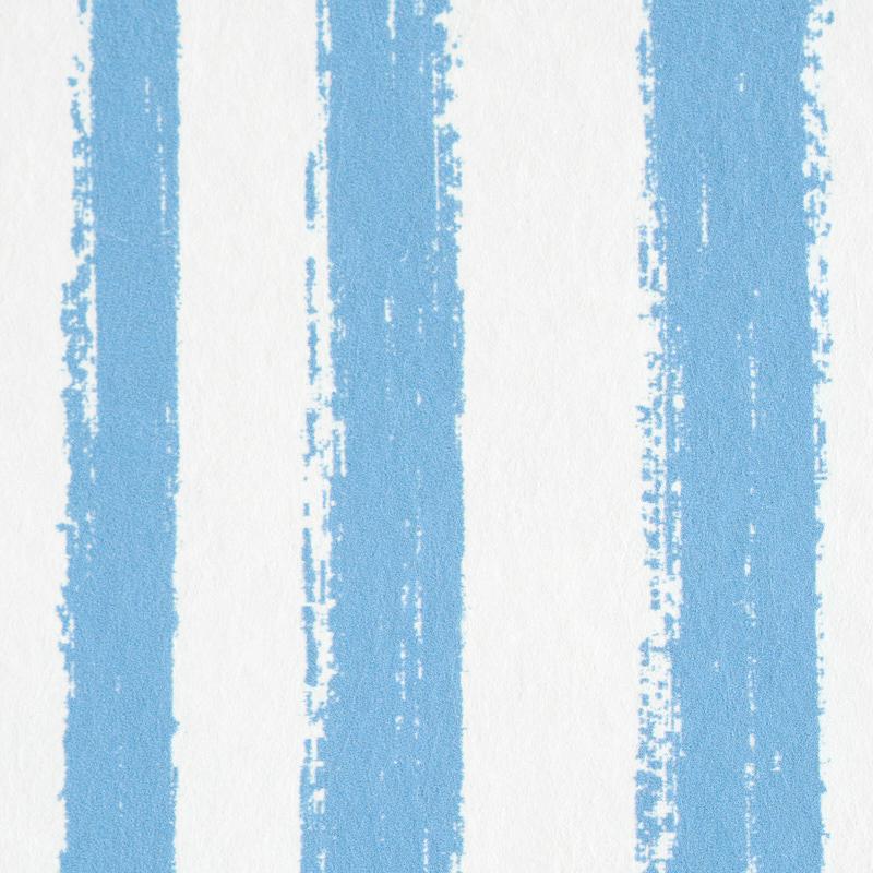 Schumacher Sketched Stripe Blue Wallpaper