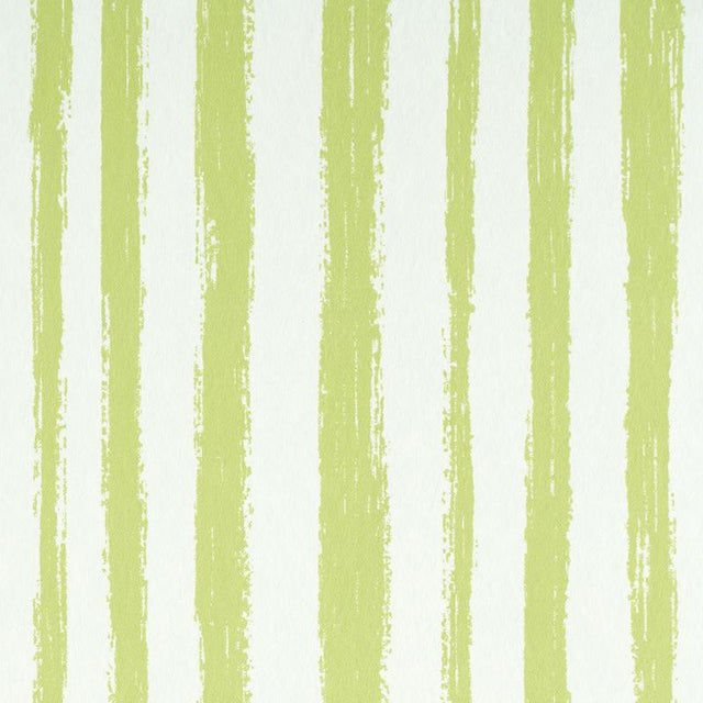 Schumacher Sketched Stripe Green Wallpaper
