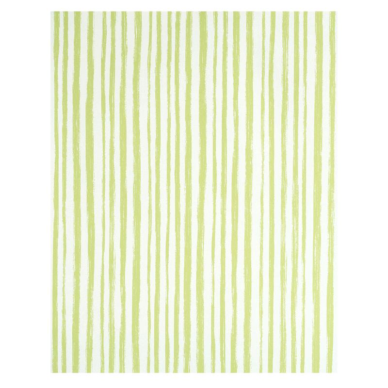 Schumacher Sketched Stripe Green Wallpaper