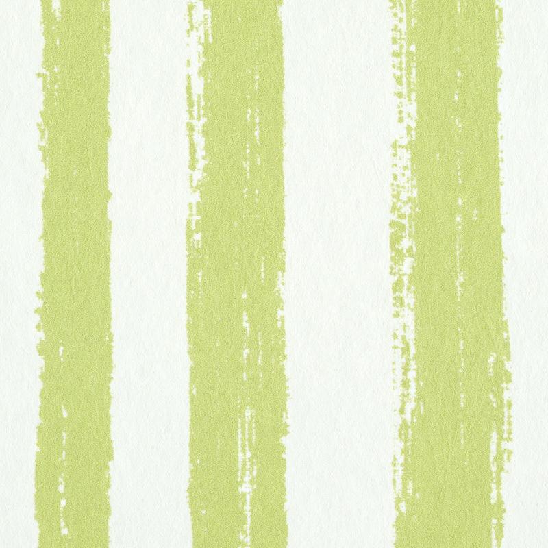 Schumacher Sketched Stripe Green Wallpaper