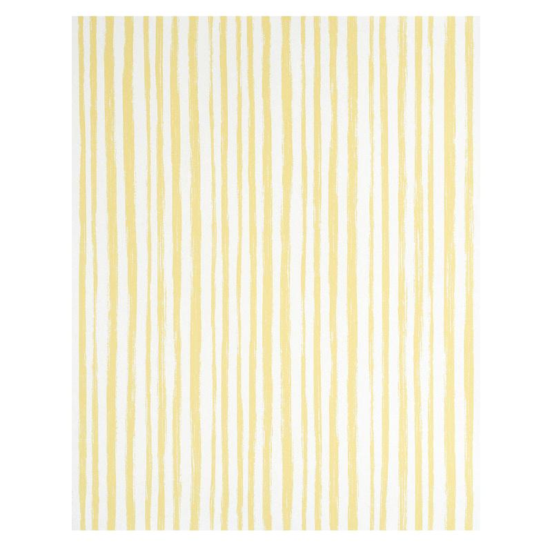 Schumacher Sketched Stripe Yellow Wallpaper