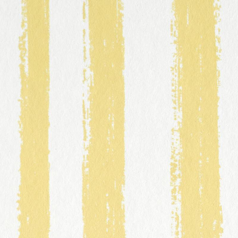 Schumacher Sketched Stripe Yellow Wallpaper