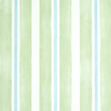 Schumacher Watercolor Stripe Leaf Wallpaper