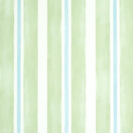 Schumacher Watercolor Stripe Leaf Wallpaper