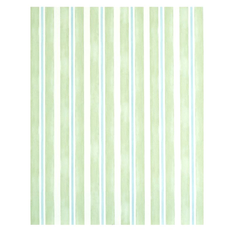 Schumacher Watercolor Stripe Leaf Wallpaper