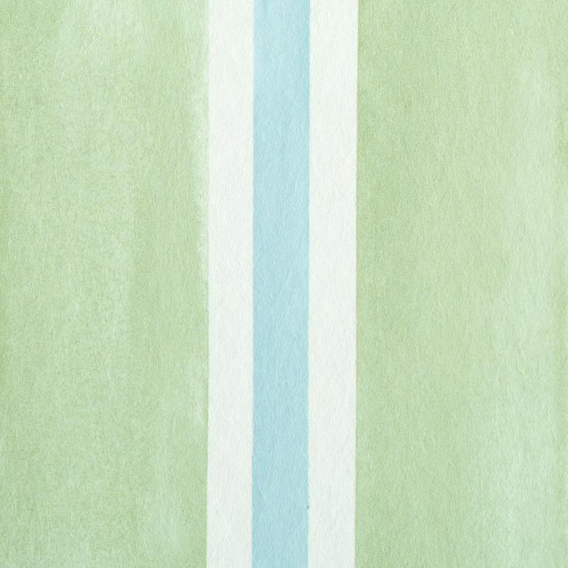 Schumacher Watercolor Stripe Leaf Wallpaper