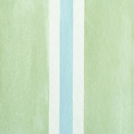 Schumacher Watercolor Stripe Leaf Wallpaper