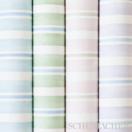 Schumacher Watercolor Stripe Mineral Wallpaper