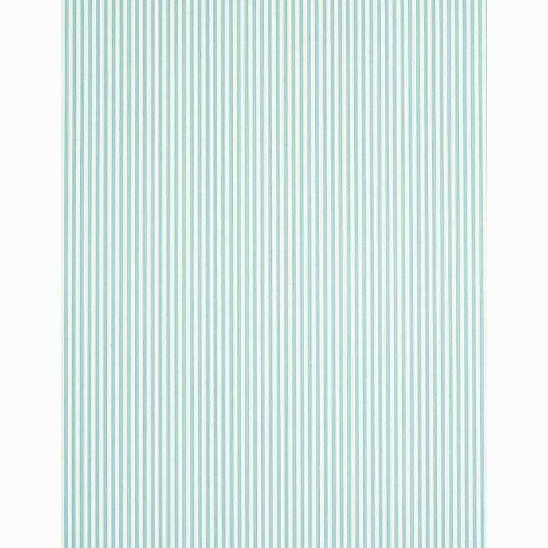 Schumacher Edwin Stripe Narrow Seaglass Wallpaper