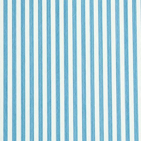 Schumacher Edwin Stripe Narrow Ocean Wallpaper