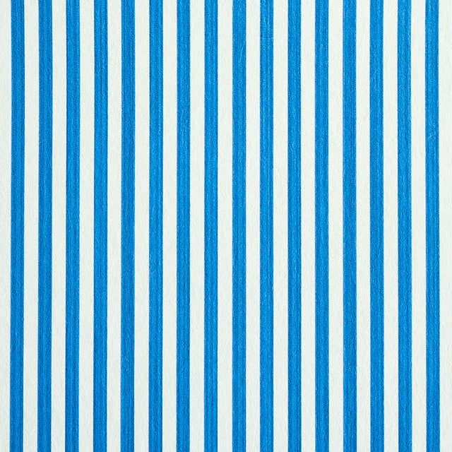 Schumacher Edwin Stripe Narrow Cobalt Wallpaper
