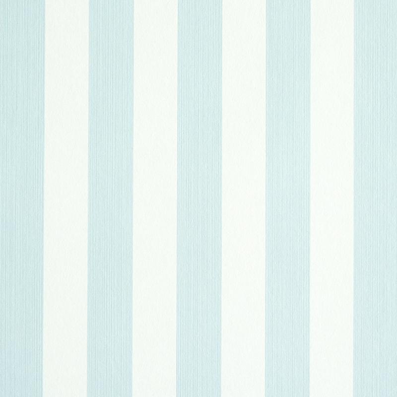 Schumacher Edwin Stripe Medium Sky Wallpaper