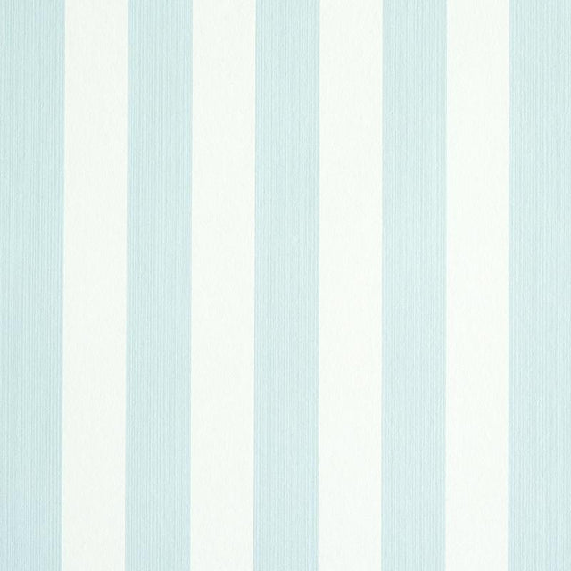 Schumacher Edwin Stripe Medium Sky Wallpaper