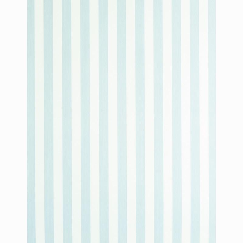 Schumacher Edwin Stripe Medium Sky Wallpaper