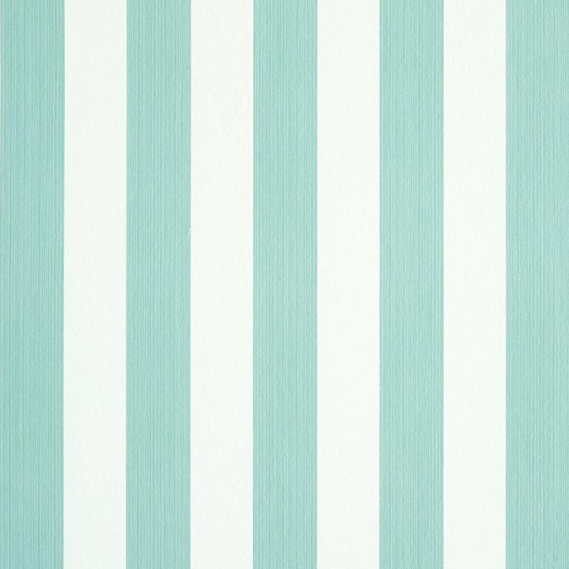 Schumacher Edwin Stripe Medium Seaglass Wallpaper