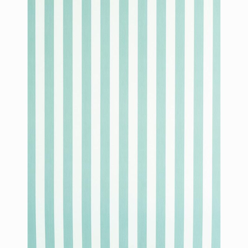 Schumacher Edwin Stripe Medium Seaglass Wallpaper