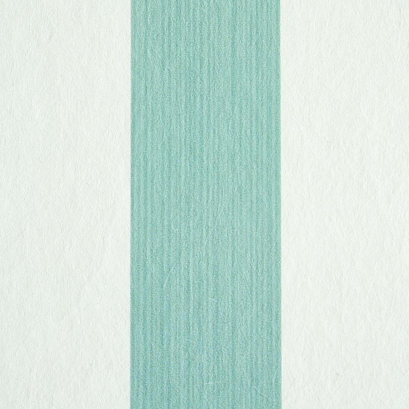 Schumacher Edwin Stripe Medium Seaglass Wallpaper