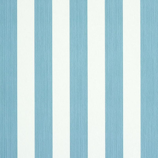Schumacher Edwin Stripe Medium Slate Wallpaper