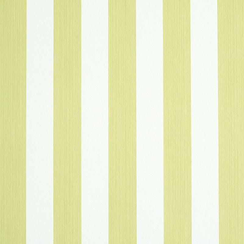 Schumacher Edwin Stripe Medium Citron Wallpaper