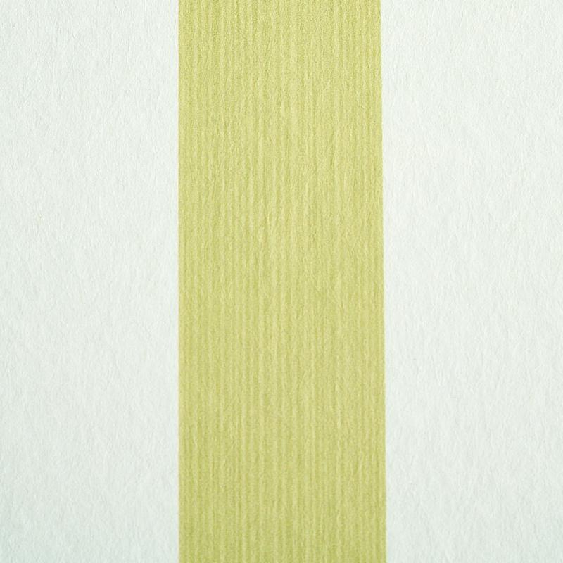Schumacher Edwin Stripe Medium Citron Wallpaper