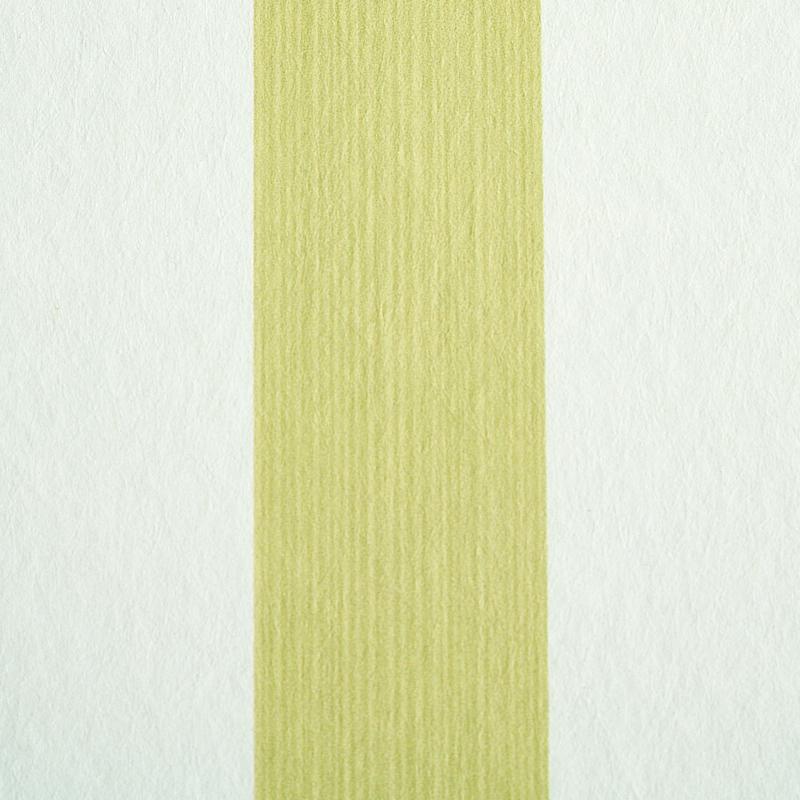 Schumacher Edwin Stripe Medium Citron Wallpaper