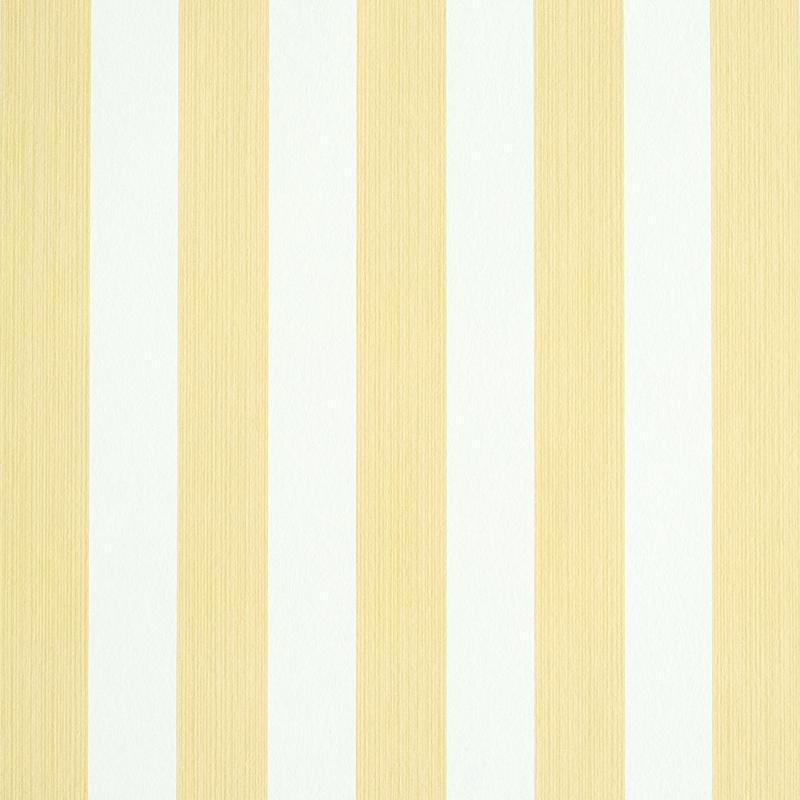 Schumacher Edwin Stripe Medium Buttercup Wallpaper