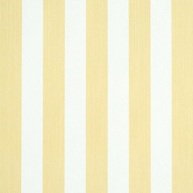 Schumacher Edwin Stripe Medium Buttercup Wallpaper