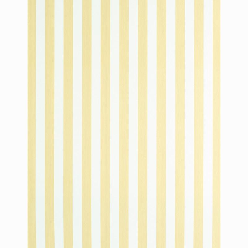 Schumacher Edwin Stripe Medium Buttercup Wallpaper