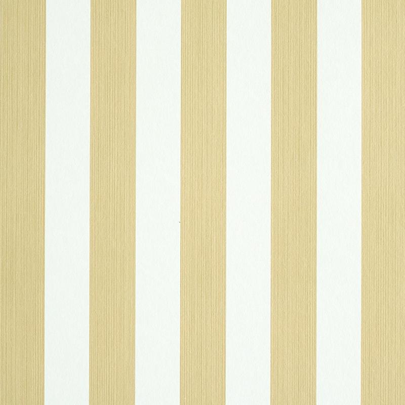 Schumacher Edwin Stripe Medium Sand Wallpaper