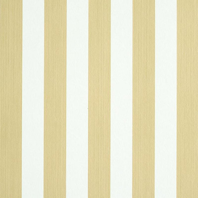 Schumacher Edwin Stripe Medium Sand Wallpaper