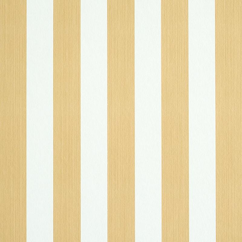 Schumacher Edwin Stripe Medium Wheat Wallpaper