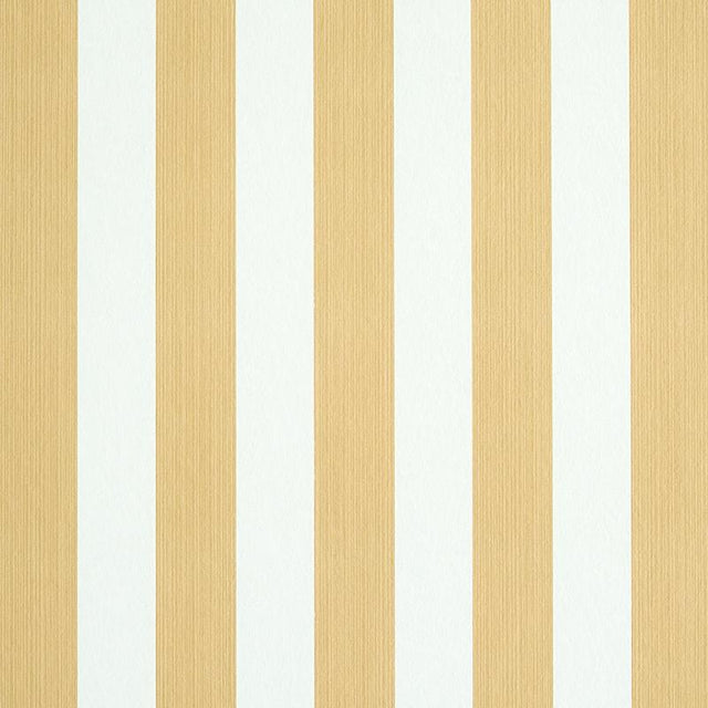 Schumacher Edwin Stripe Medium Wheat Wallpaper